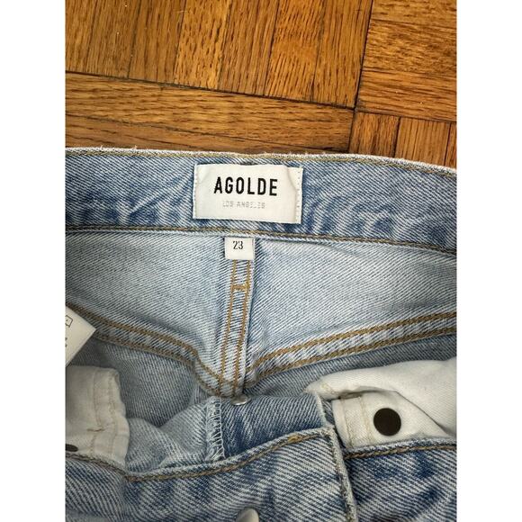 AGOLDE JEANS 90'S HIGH RISE PINCH WAIST STRAIGHT DISTRESSED SIZE 23 #54667 - Picture 11 of 16